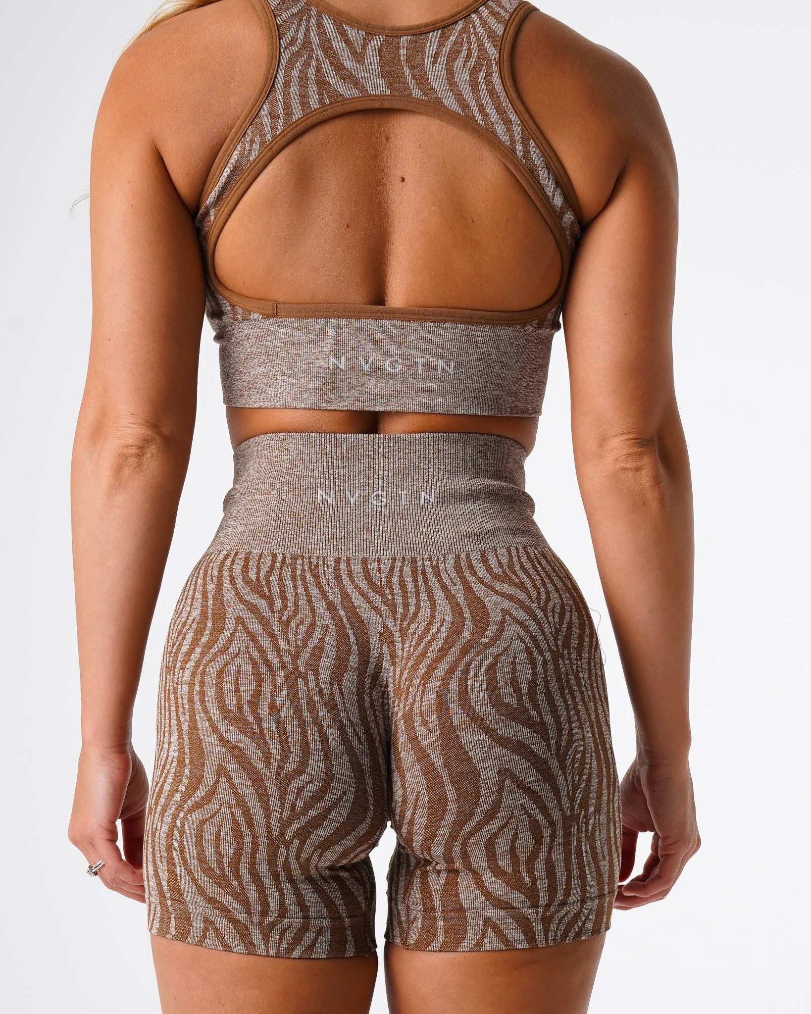 Mocha Zebra Seamless Shorts