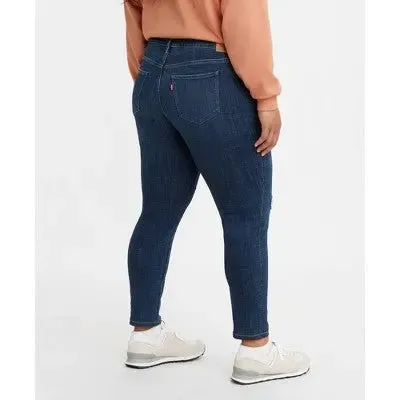 New - Levi's Women's Plus Size 711 Mid-Rise Skinny Jeans - Lapis Breakdown 20