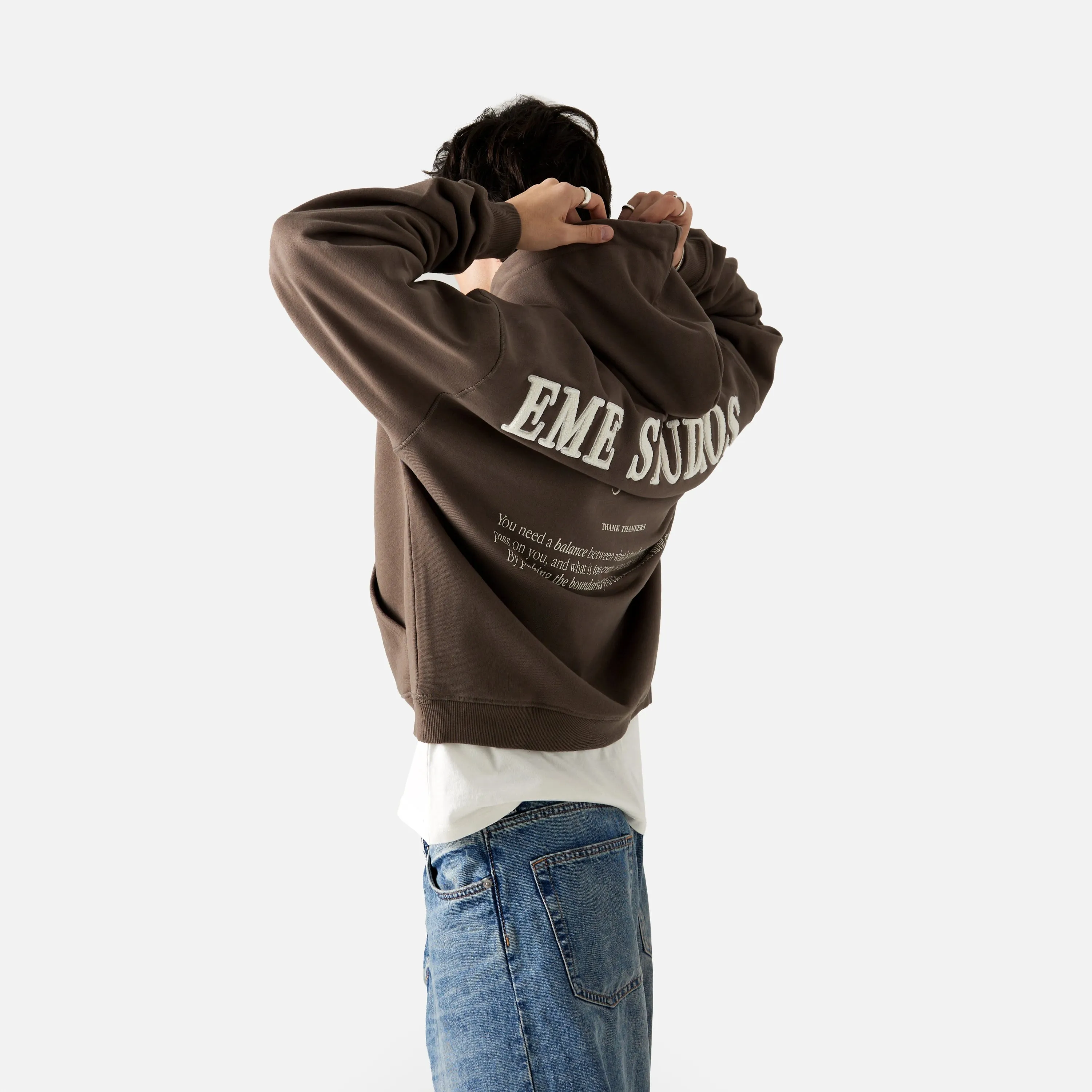 Nexus Muddy Brown Oversized Hoodie