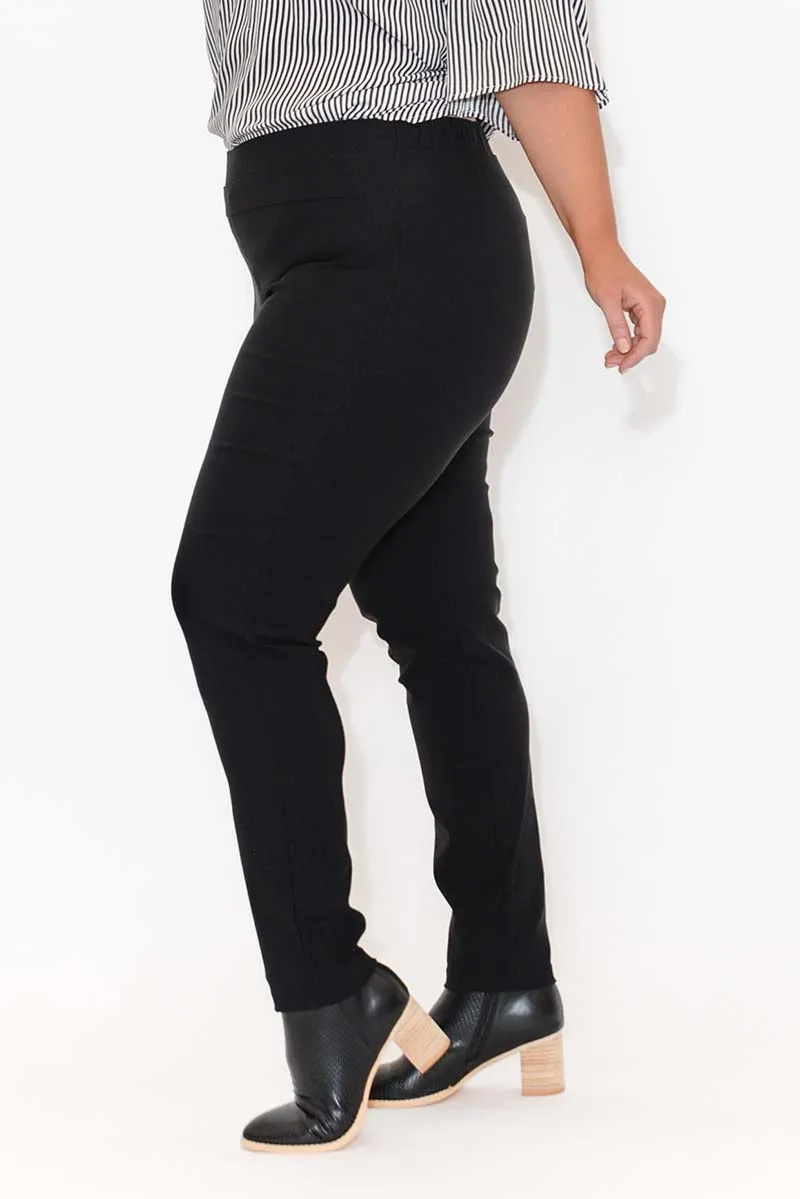 Olympia Black Straight Pants