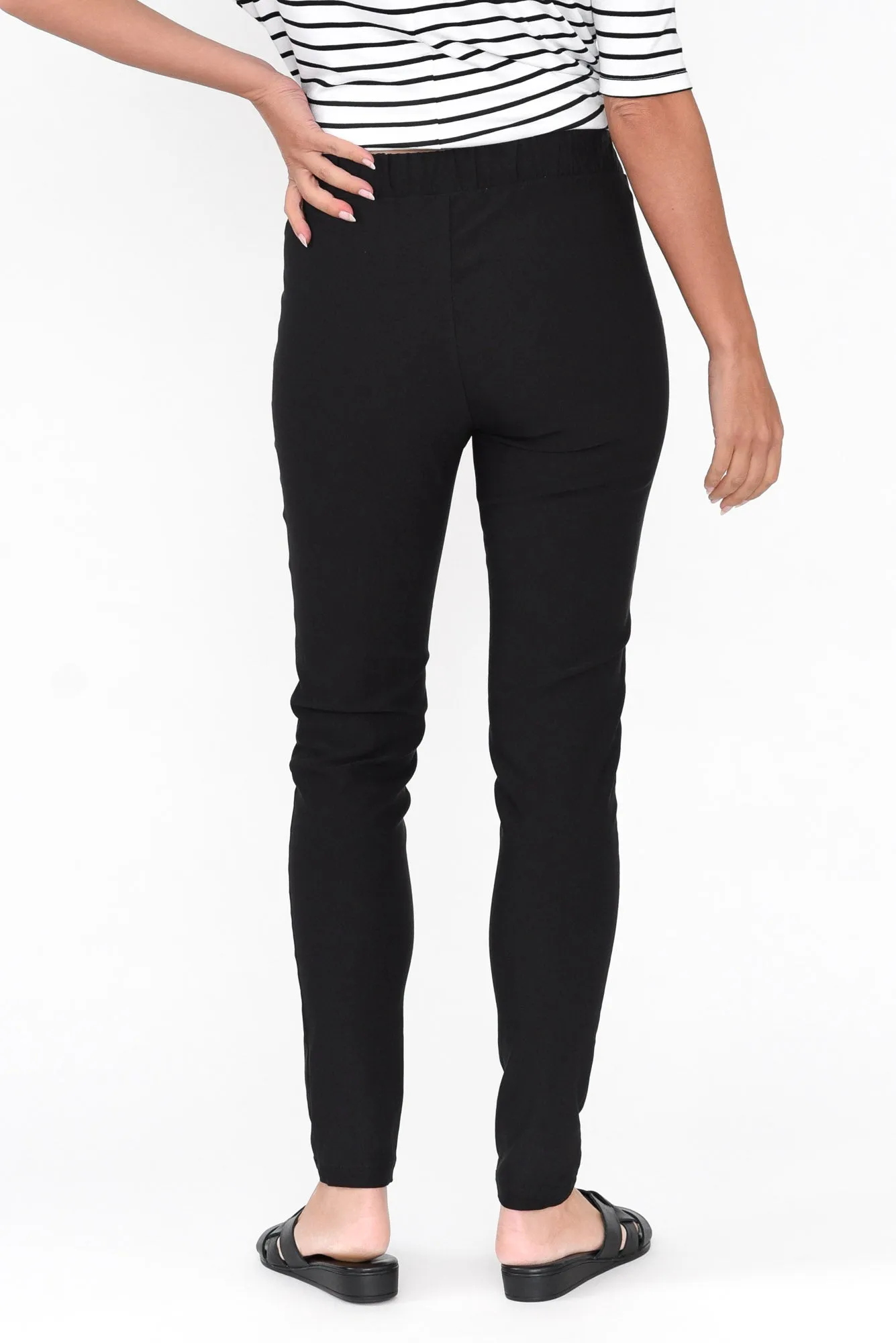 Olympia Black Straight Pants