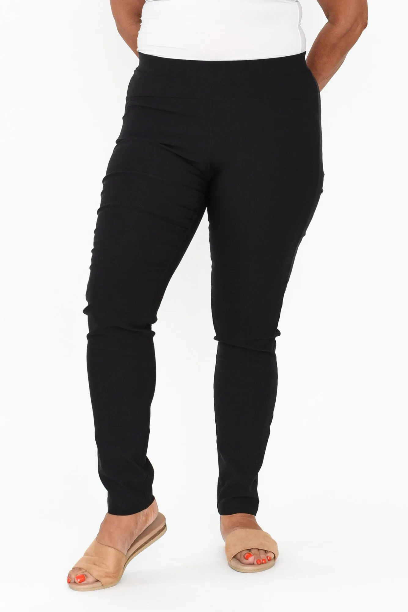 Olympia Black Straight Pants