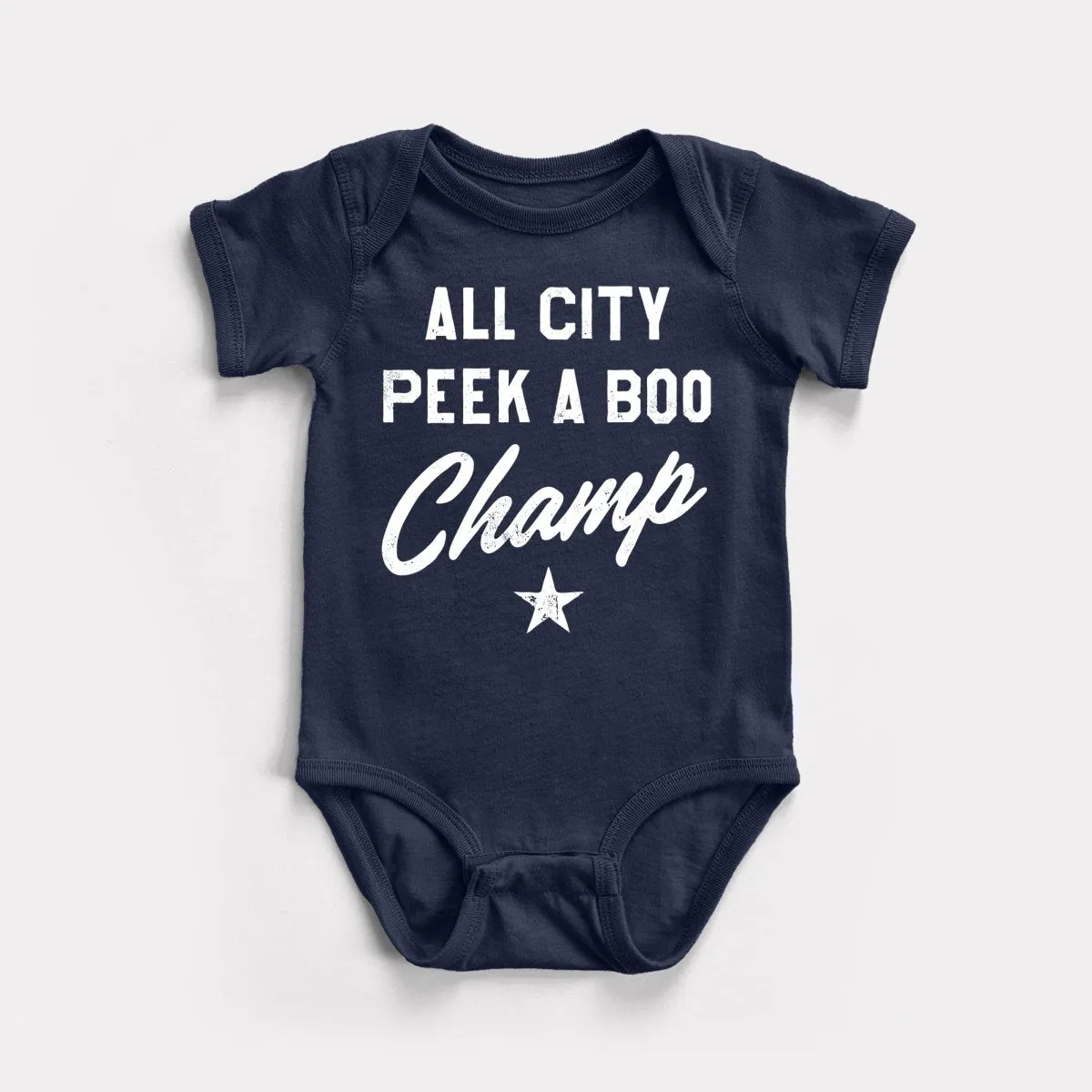 Peek A Boo Champ Baby Bodysuit