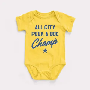 Peek A Boo Champ Baby Bodysuit