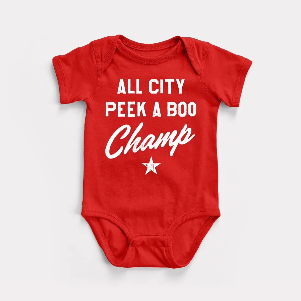 Peek A Boo Champ Baby Bodysuit