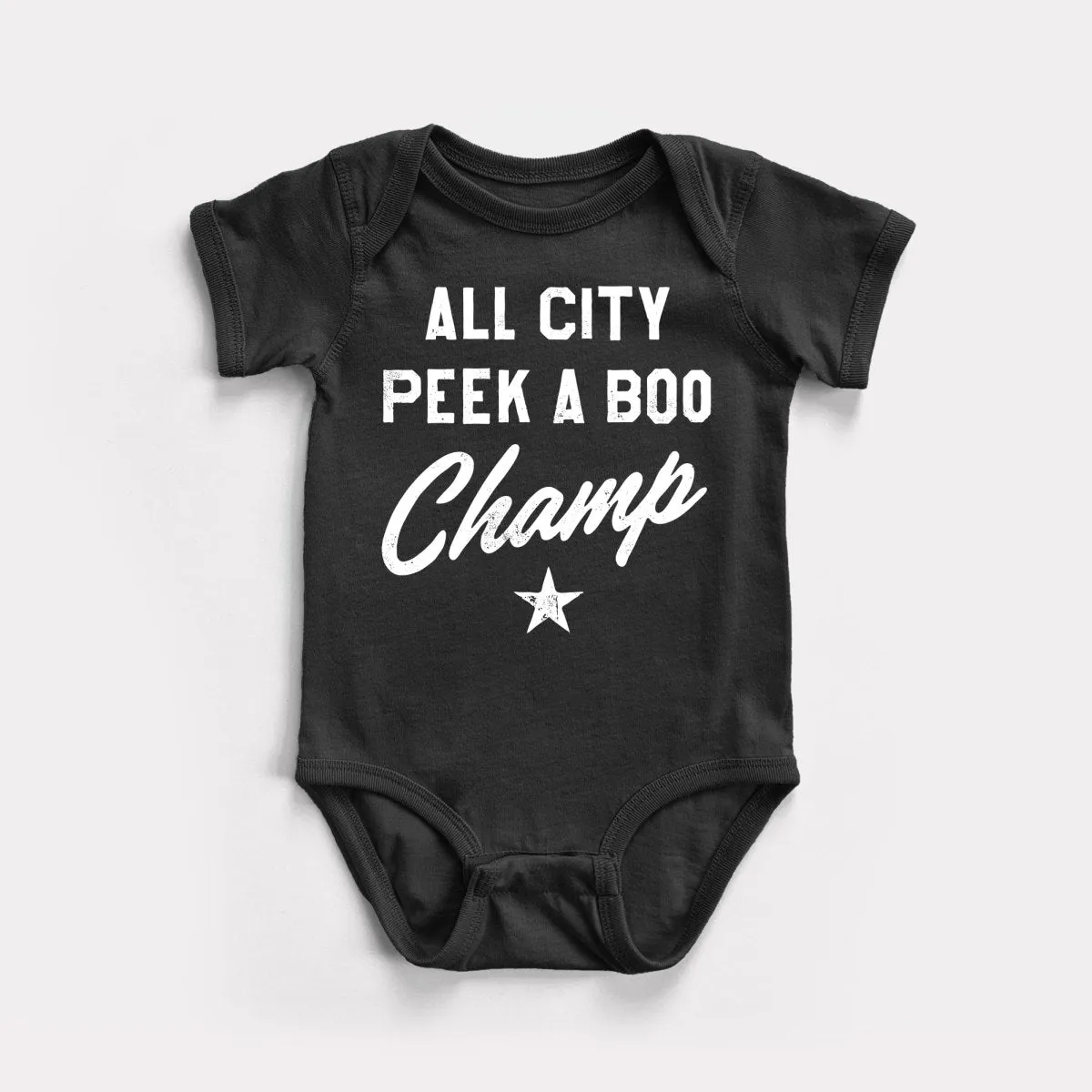 Peek A Boo Champ Baby Bodysuit