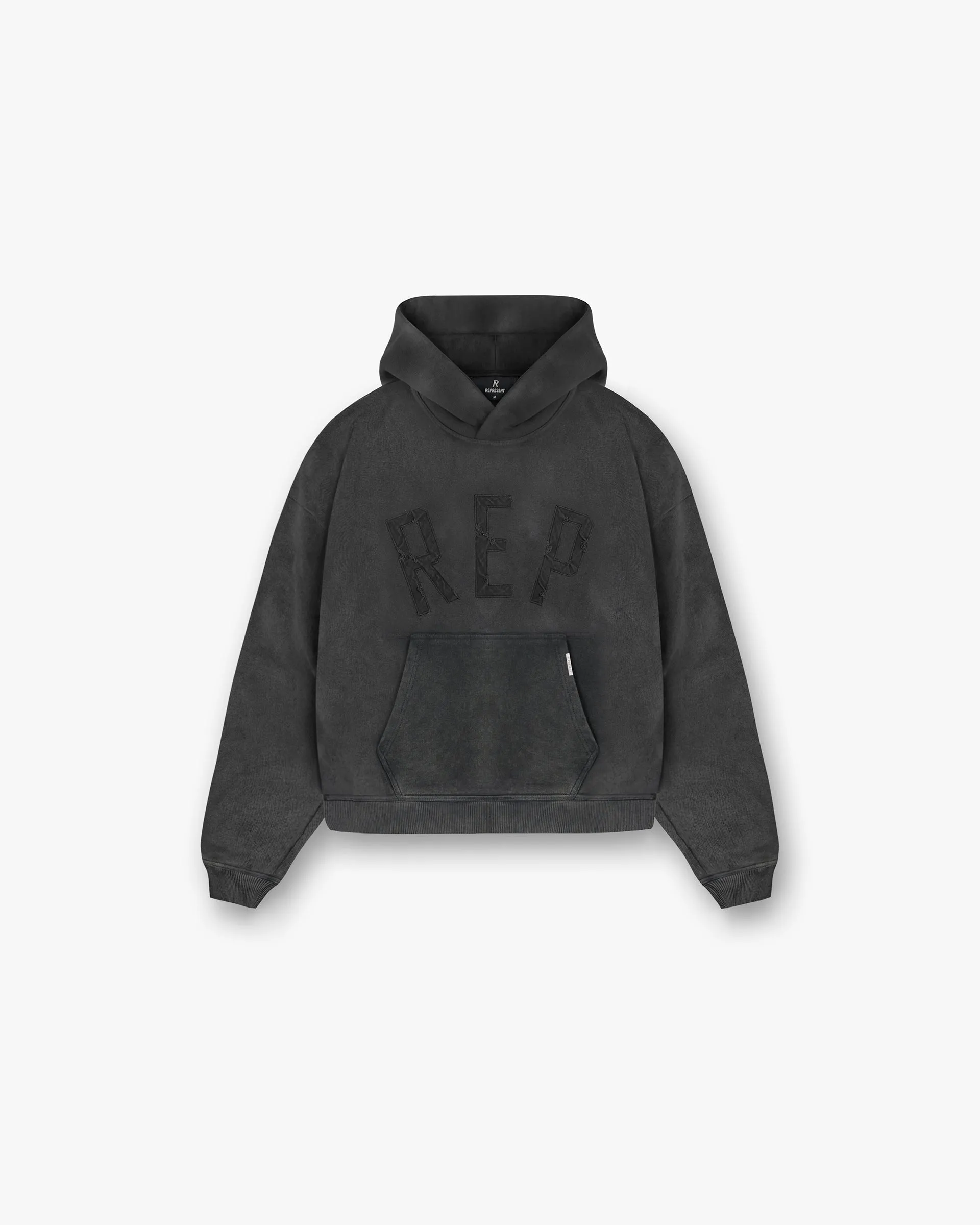 Rep Applique Hoodie - Vintage Black