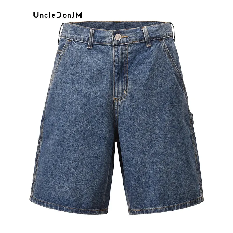 Retro Blue Washed Jorts Denim Shorts - Japanese Streetwear