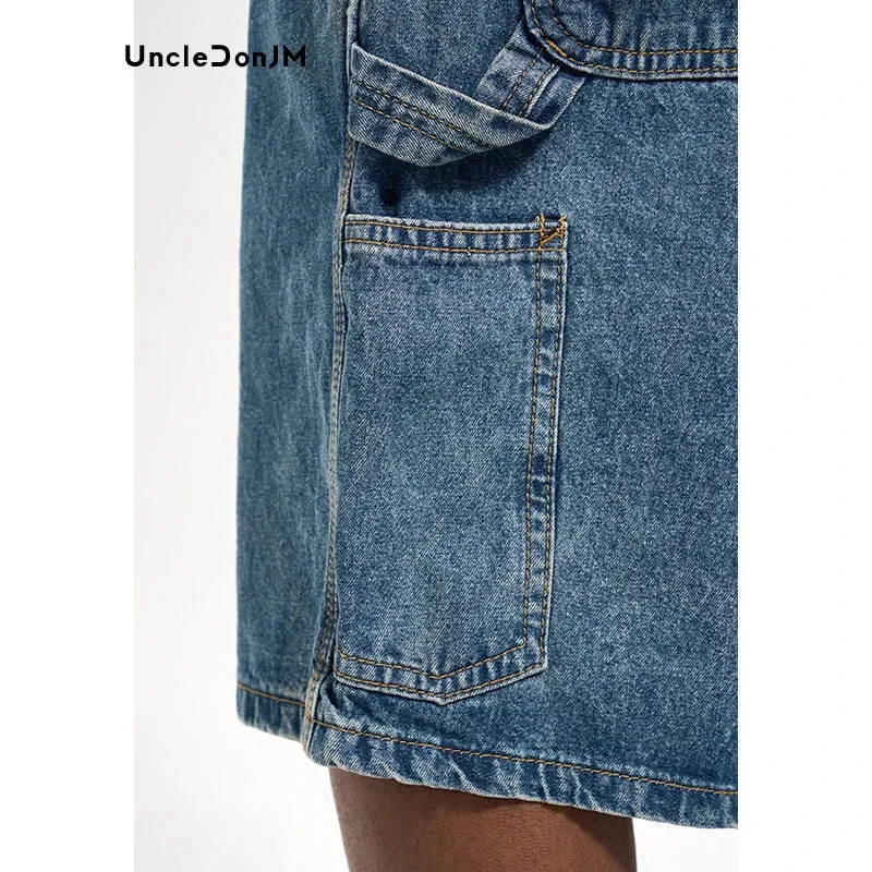 Retro Blue Washed Jorts Denim Shorts - Japanese Streetwear