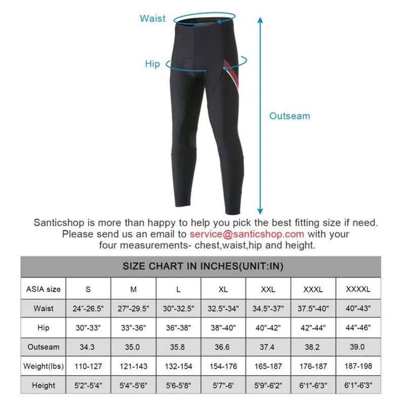 Santic Walton Red Men Cycling Pants