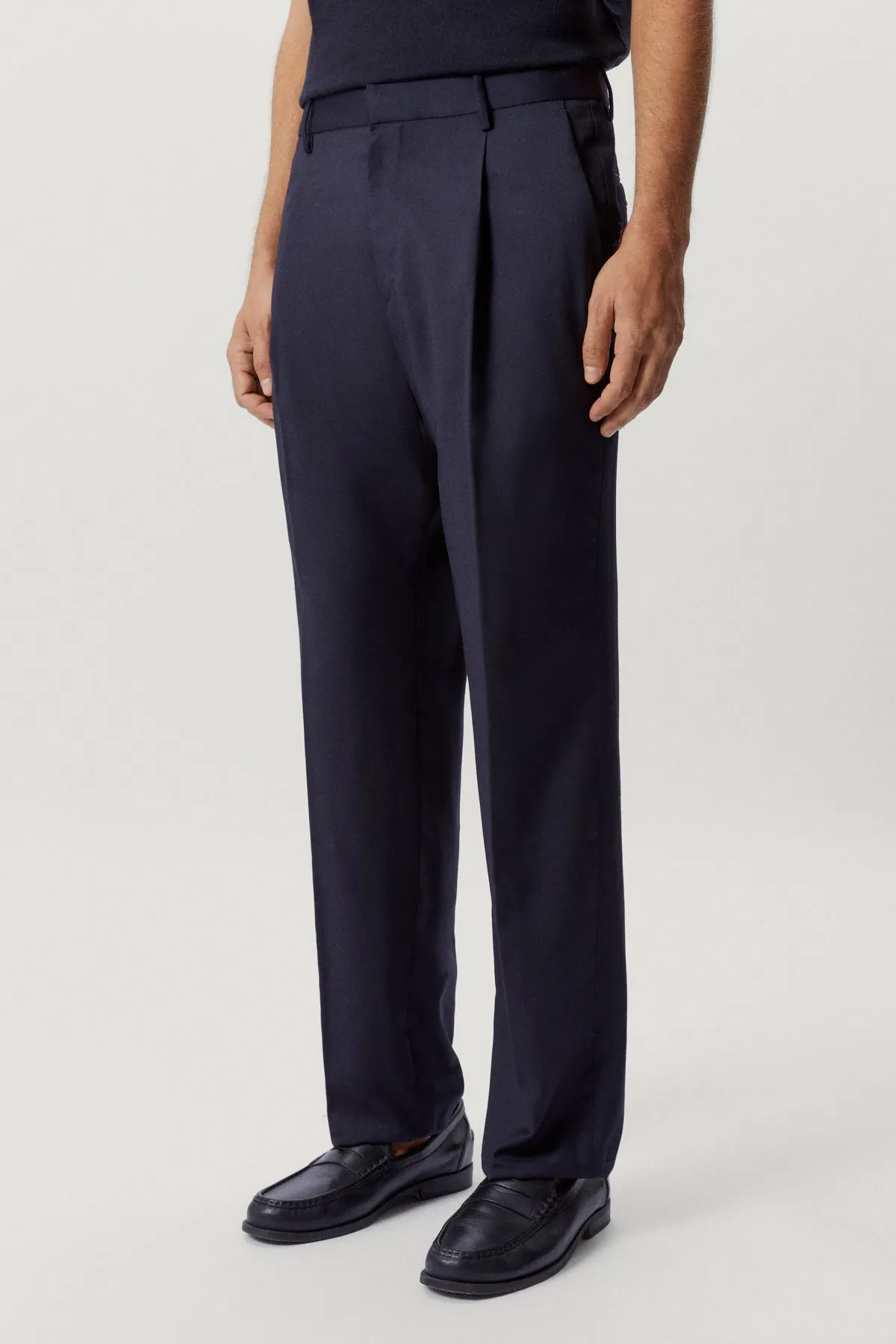 The Wool Tailored Trousers with Pinces