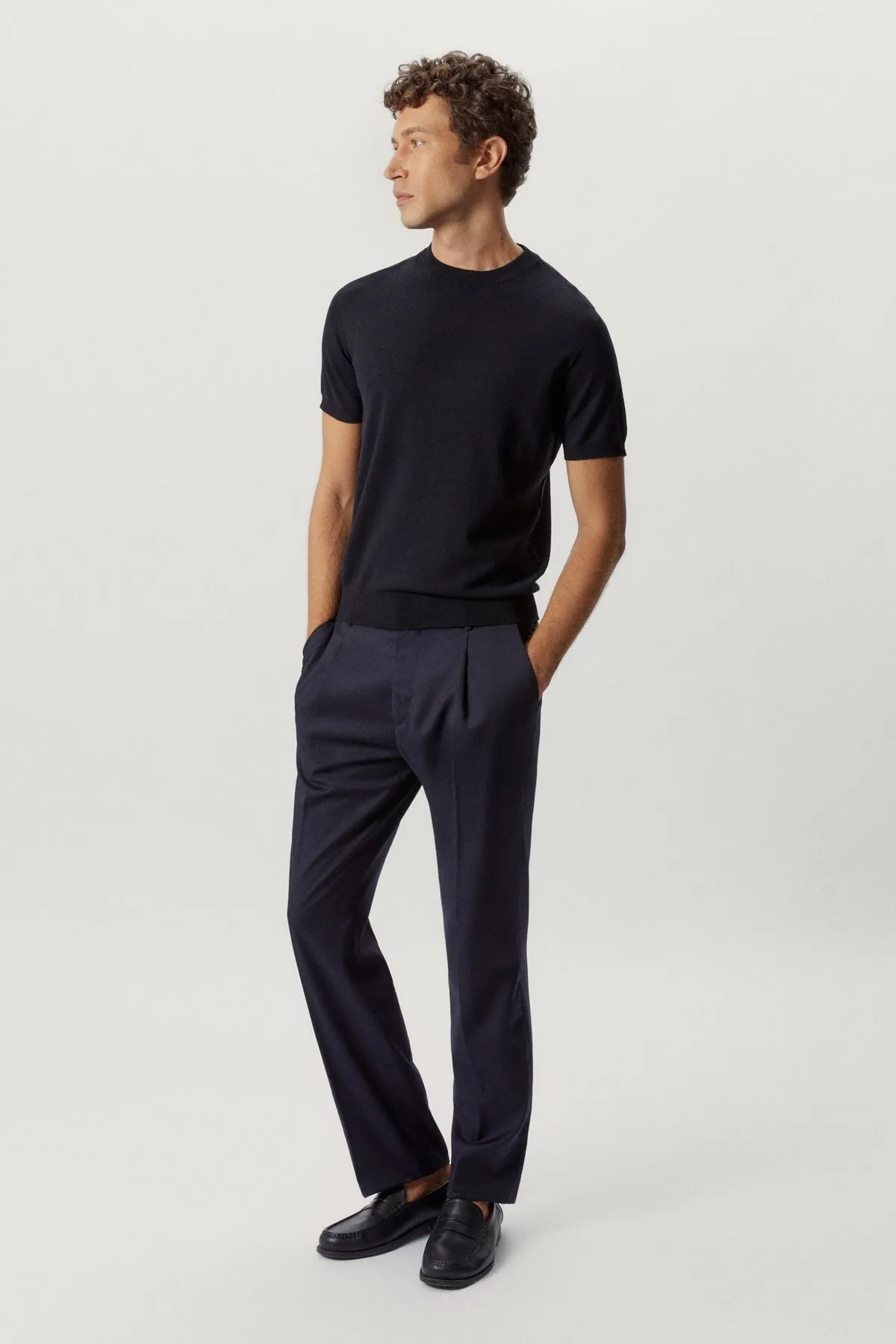 The Wool Tailored Trousers with Pinces