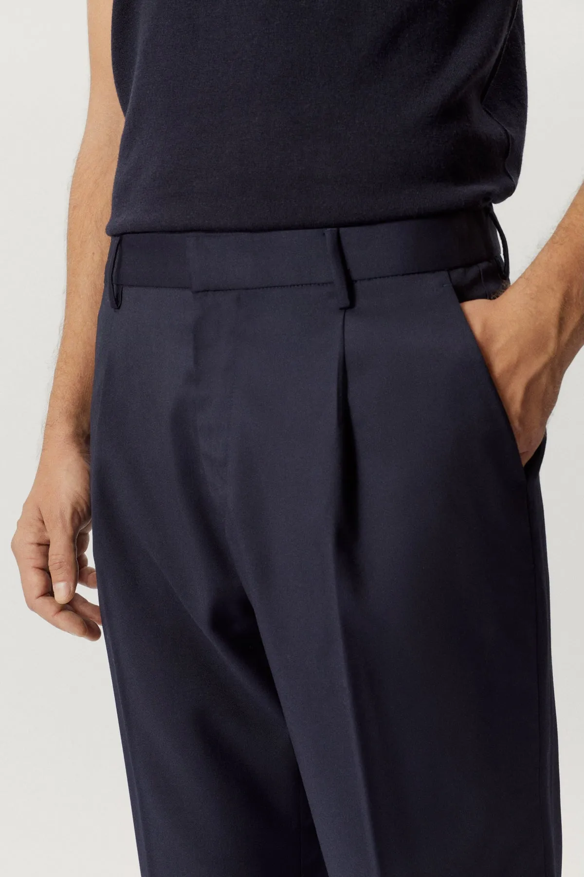 The Wool Tailored Trousers with Pinces