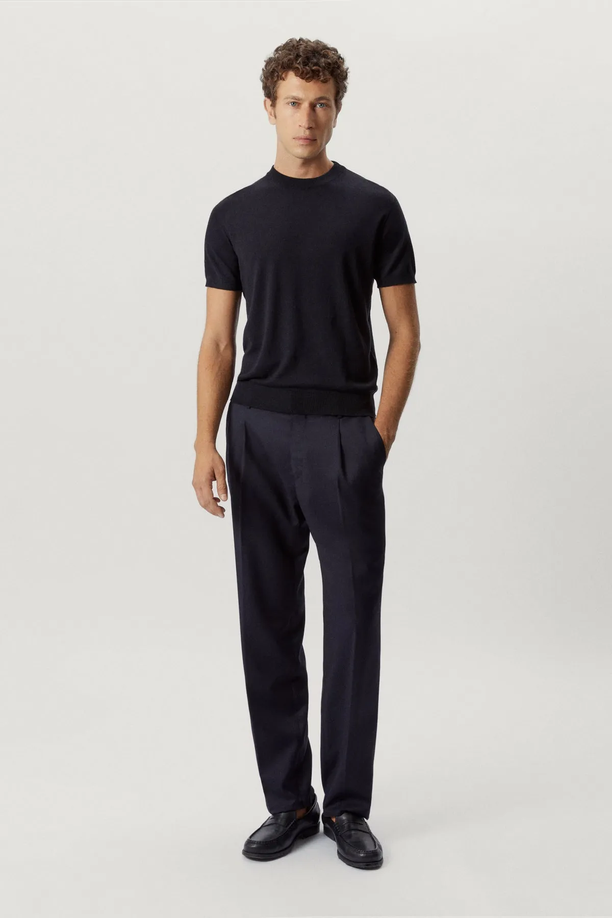 The Wool Tailored Trousers with Pinces