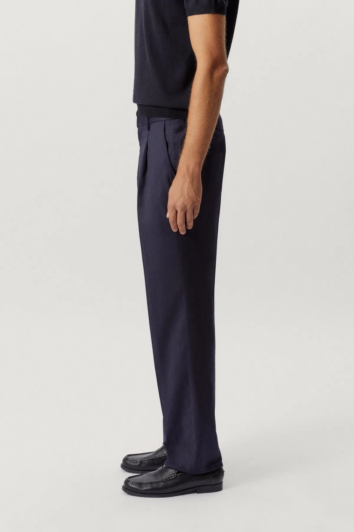 The Wool Tailored Trousers with Pinces