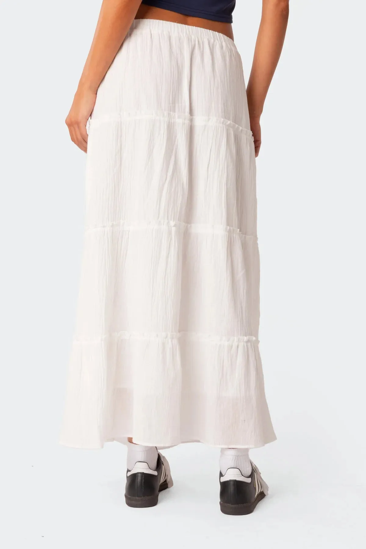 Tiered Ruffle Maxi Skirt