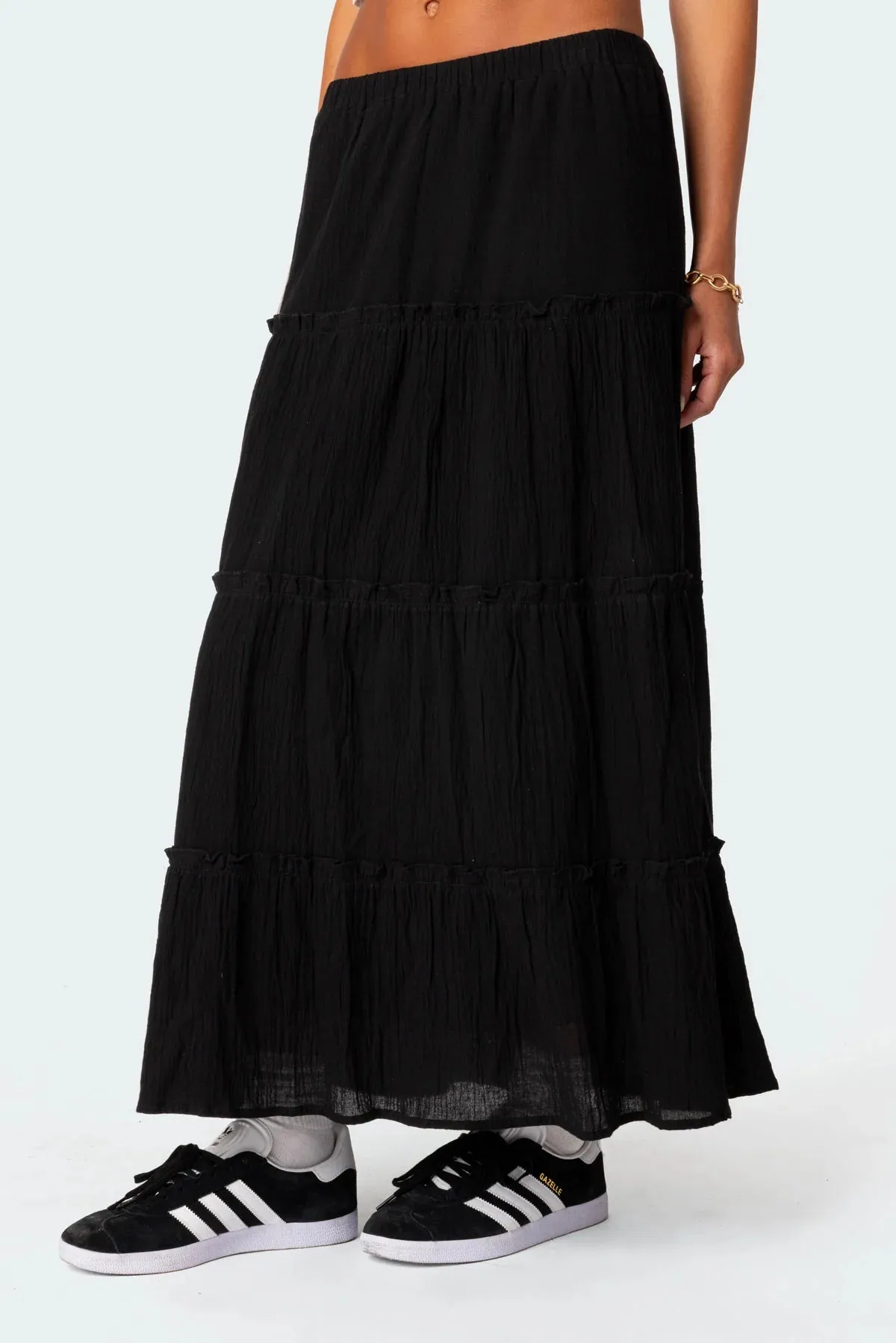 Tiered Ruffle Maxi Skirt