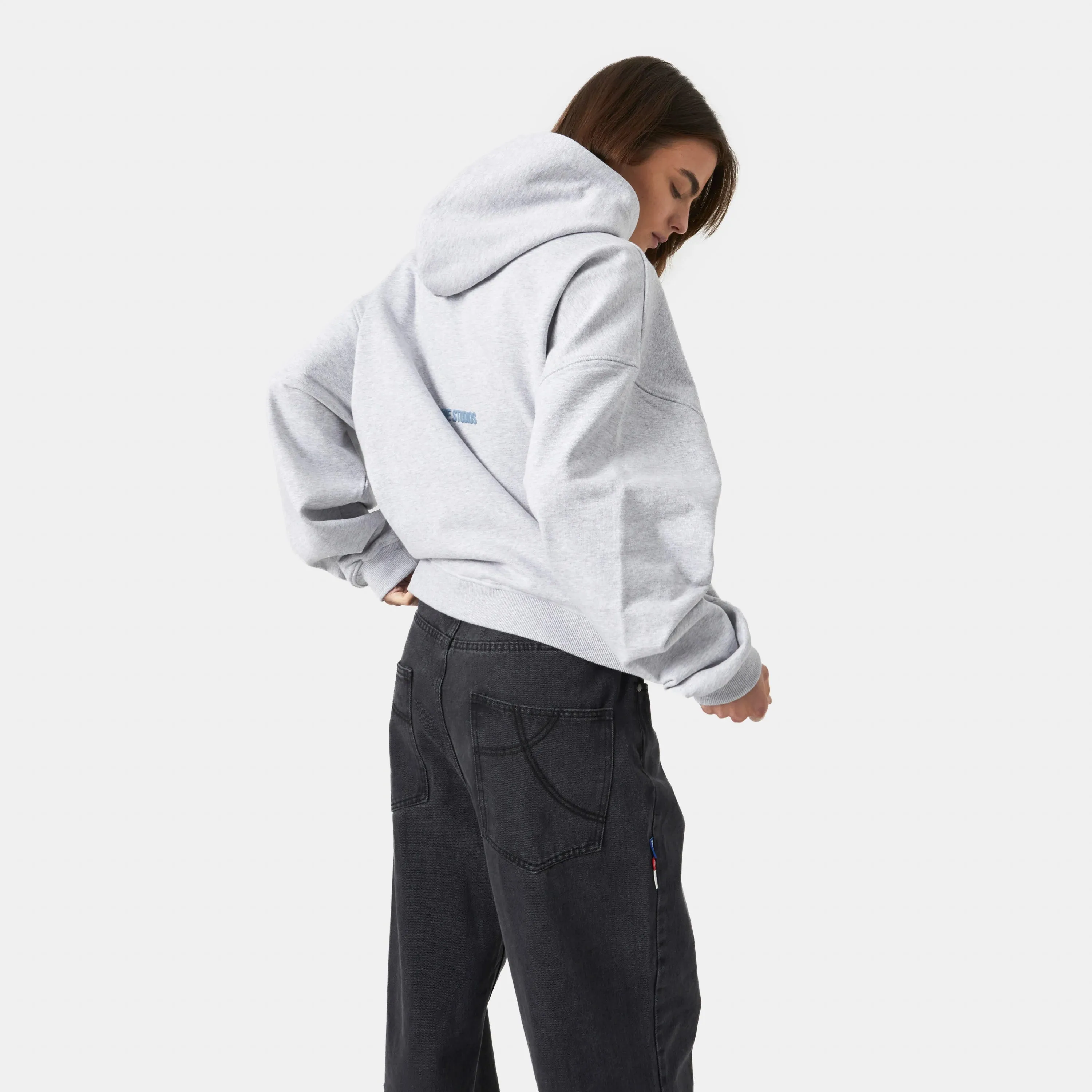 Universitè Heather Grey Oversized Hoodie