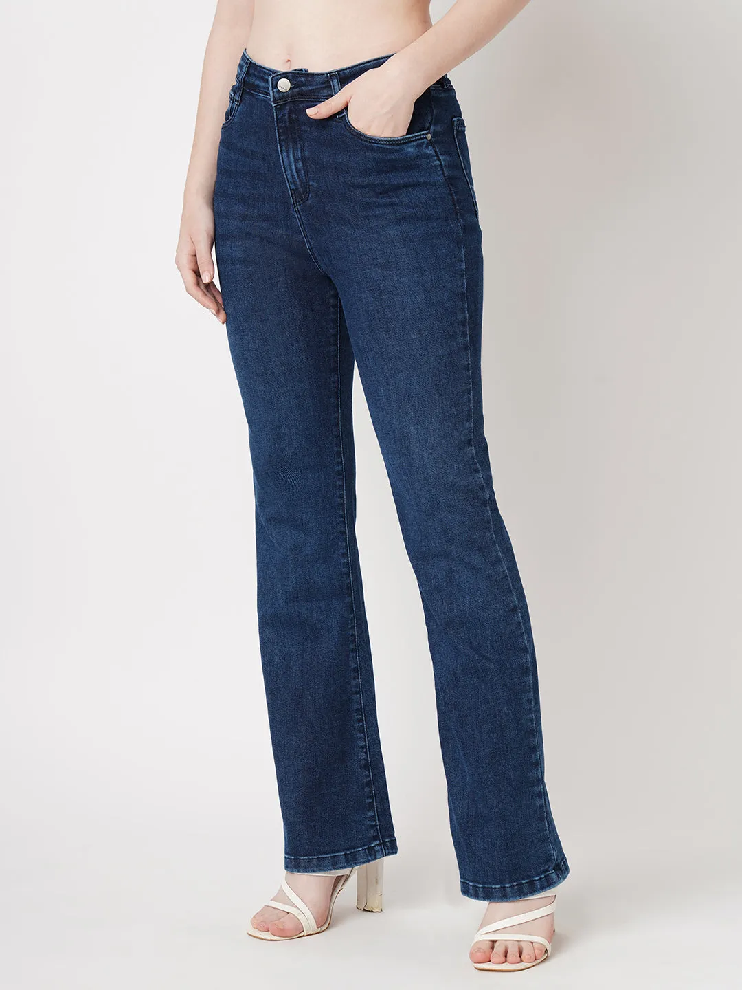 Women High Rise MINI FLARE Jeans